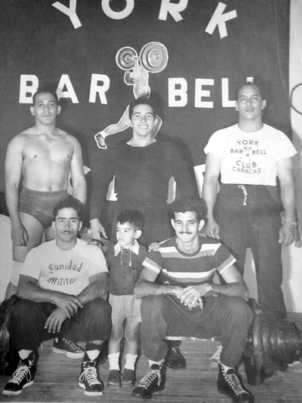 York Barbell Club lifters and coaches at the 1949 World Weightlifting Championships in Caracas